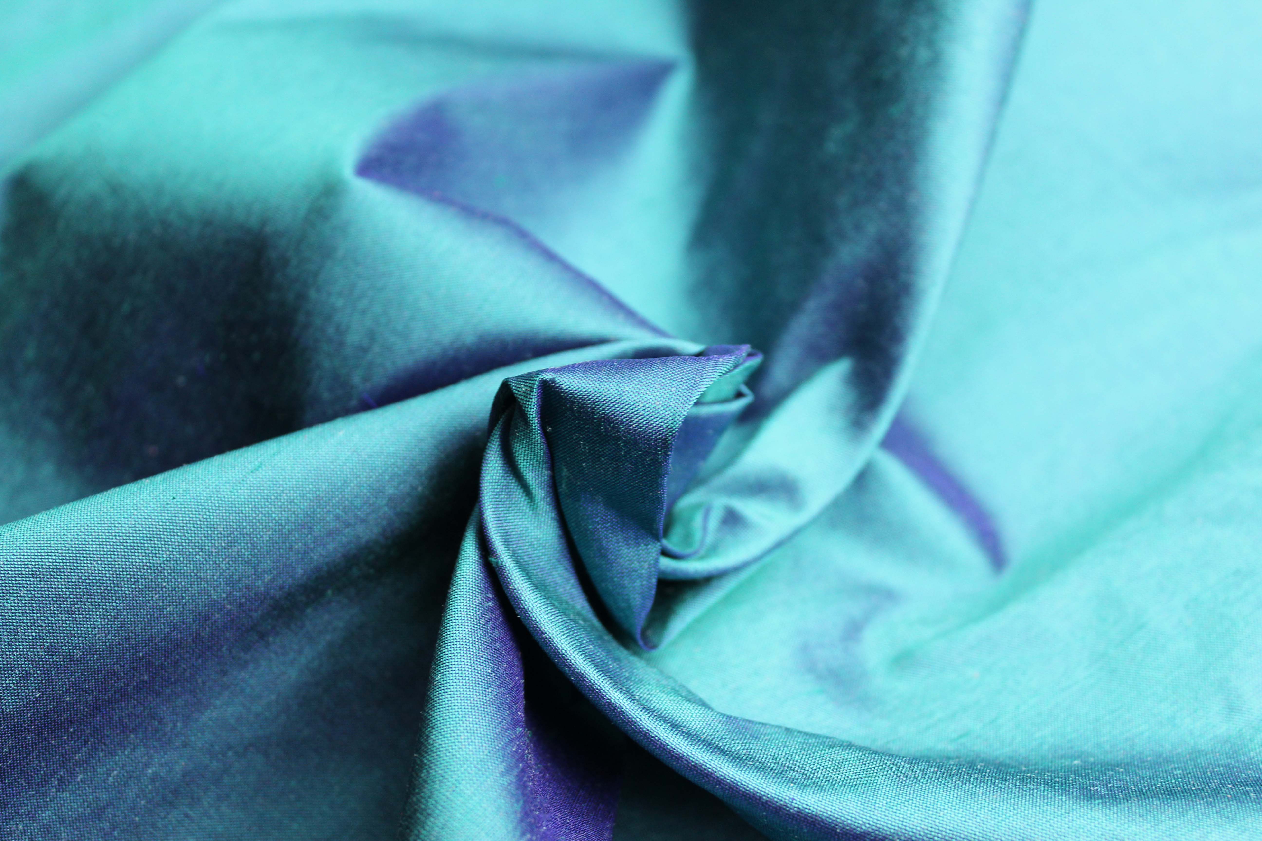 SILK DUPION 150cm - TEAL